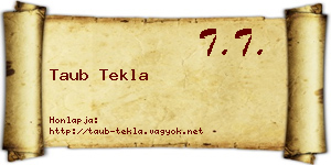 Taub Tekla névjegykártya